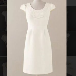 Boden Limited Edition $170 Women's Ivory Dress Sz 10 US Flora Sheath Silk Blend
